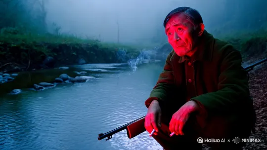 1987年夏,神农架老君山脚下,护林员老李蹲在溪边抽烟。烟头的红光在暮色里忽明忽暗,他总觉得后颈发凉——三天前,村里猎户王麻子在山坳里丢了半条腿。
“像是被活活撕下来的……”卫生所的刘大夫压低声音,“伤口有牙印,但比熊掌宽两倍。”
老李掐灭烟头,背起猎枪往林子里钻。这些年,他见过太多怪事:树梢上挂着的怪异毛发、雪地里两米长的脚印,还有深夜里此起彼伏的、似人非人的嚎叫。
---
**第二章:雾中魅影**
晨雾浓得像化不开的奶,老李踩着腐叶往鹰嘴崖摸。突然,一声刺耳的树枝断裂声炸响。
十步开外的灌木丛剧烈晃动,他看见一道暗红色的影子弓着背,足有两米高。那东西转过头时,老李的血液凝固了——一张扁平的脸,眼窝深陷如黑洞,嘴唇翻卷露出獠牙,浑身棕红长毛滴着露水。
“砰!”猎枪走火的瞬间,影子发出婴儿啼哭般的尖叫,纵身跃入浓雾。地上只留下半截带血的藤蔓,还有一串43码的赤足脚印,脚趾间距宽得不像人类。
---
**第三章:尘封的笔记**
三天后,省城来的科考队扎营在发现脚印的峡谷。队长陈教授翻出一本泛黄的日记,那是1976年“野人调查组”的绝密档案:
**“6月18日,民兵张建国称被雌性野人掳走三小时,描述其乳房下垂,体味腥臊……带回的粪便含竹叶与未知灵长类DNA。”**
队员小林盯着显微镜惊呼:“陈老师!毛发横切面显示髓质指数0.3,介于人类和猩猩之间!”
帐篷外忽然传来守夜人的惨叫。众人冲出去时,只见防风灯滚落在地,守夜人的望远镜镜片上,赫然印着五个泥泞的指印。
---
**第四章:血色黎明**
考察第七天,暴雨倾盆。老李带着科考队撤往燕子洞避雨,却在洞口石壁上发现骇人涂鸦——用赭石画的直立生物,头顶插满羽毛,手臂垂至膝盖。
“这是爷爷那辈猎人刻的‘山魈祭’。”老李喉咙发紧,“他们说,献上鹿心能免灾。”
深夜,一阵腥风卷着腐肉味灌入山洞。小林的手电光束扫过洞口,照见一双反光的猩红眼睛。所有人抄起铁锹时,洞外传来此起彼伏的长啸,仿佛整个山林都在呼应。
第二天清晨,他们在泥地里发现一具被啃噬的野猪尸体。猪头骨上,嵌着一颗断裂的人类臼齿。 by Hailuo AI Video Generator