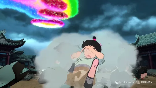 [右移,左摇,跟随]"林不凡，你又把丹炉炸了？！"
 
掌门的怒吼穿透云霄时，我正灰头土脸地从废墟里扒拉自己的裤衩——没错，刚才那炉"养颜驻龄丹"又双叒叕炸了，威力比太上老君的炼丹炉还猛，顺带把隔壁师姐晒的肚兜炸成了天边的七彩祥云。
 
作为青云门万年一遇的"炼丹鬼才"，我入行三年的成就包括：炸坏36口丹炉、毒晕27位同门、把掌门的宠物灵鹤炼成了红烧乳鸽（别问，问就是火候没控制好）。此刻看着掌门气得发抖的山羊胡，我熟练地掏出祖传甩锅话术："启禀掌门，这丹炉质量堪忧啊，您看这裂纹，一看就是上古残次品......"
 
"住口！"掌门掏出戒尺，"再给你最后一次机会，若七日之内炼不出筑基丹，就去藏经阁扫厕所三十年！"
 
望着他甩袖而去的背影，我欲哭无泪。想我林不凡，本是现代化学系学霸，穿越来时自带"全能修仙系统"，结果这系统第一天就死机，重启后只剩个"炼丹吐槽模块"——此刻脑海里正传来机械音：【宿主加油，反正炼不成丹就要扫厕所，建议先练习蹲马步，对腰好~】
 
"滚！"我对着空气比了个中指，忽然瞥见墙角躺着个破葫芦，里面飘出一缕青烟，竟凝成个白胡子老头："少年，老朽乃丹道圣祖，见你骨骼清奇......"
 
"打住！"我抄起葫芦就往地上砸，"先交学费再谈人生，我上过的当比你炼过的丹还多！"葫芦碎成八瓣，露出一枚泛着金光的玉简，上面三个大字闪瞎眼：《逗比炼丹经》。 by Hailuo AI Video Generator