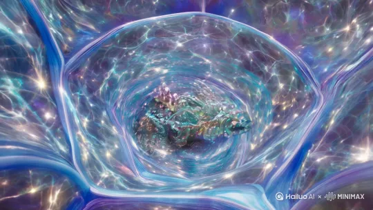 让一个三维生物出现在四维空间的过程 by Hailuo AI Video Generator