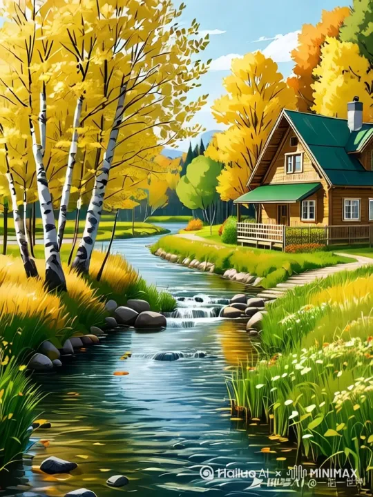 由远景逐渐向房子逼近地展示画面的美感，8K高清，电影质感，纤豪毕现 by Hailuo AI Video Generator