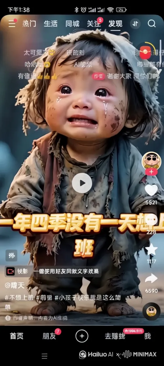 不想上班，春，春困秋乏，冬冷夏热的，一年四季没有一天想上班 by Hailuo AI Video Generator