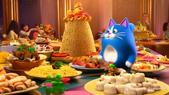 卡通蓝蓝的胖胖的猫终究是动了资本的蛋糕、炸酱面、、烧麦、蒸饺、糯米鸡、荷叶饭、煲仔饭、手抓饭、菠萝饭、烤羊肉串、红柳羊肉串、烤馕、烤包子、烤乳鸽、烤乳猪、叉烧、梅菜扣肉、四喜丸子、狮子头、地三鲜、酸辣土豆、胡辣汤、瓦罐汤、酸辣汤、疙瘩汤、羊肉汤、牛肉汤、老鸭汤、乌鸡汤、佛跳墙、菌汤、酥油茶、蒙古奶茶、酸梅汤、银耳汤、莲子汤、生煎包、小笼包、锅贴、煎饼果子、韭菜盒子、春卷、糖油粑粑、糍粑、麻团、油条、油饼、糖糕、麻花、耳朵眼炸糕、驴打滚、艾窝窝、龙须酥、臭豆腐、卤煮、炒肝、爆肚、毛血旺、钵钵鸡、双皮奶、姜撞奶、龟苓膏、杏仁腐、奶皮子、奶疙瘩、馕饼、馕包肉、玉子烧、烤全羊、苹果派、涮羊肉、方便面、肉夹馍、热干面、天妇罗、羊肉泡馍、巧克力、螺狮粉、咖喱猪排、柠檬茶、麻辣烫、羊肉串、白切鸡、蒸羊羔、蒸熊掌、蒸鹿尾儿、烧花鸭、烧雏鸡、烧子鹅、卤猪、卤鸭、酱鸡、腊肉、松花、小肚儿、晾肉、香肠儿、什锦苏盘儿、熏鸡白肚儿、清蒸八宝猪、江米酿鸭子、罐儿野鸡、罐儿鹌鹑、卤什件儿、卤子鹅、山鸡、兔脯、菜蟒、银鱼、清蒸哈什蚂、卤鸭腰儿、烩鸭条、清拌腰丝儿、黄心管儿、卤白鳝被做局了 by Hailuo AI Video Generator