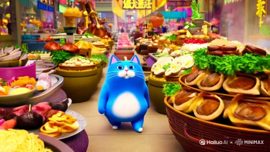 卡通蓝蓝的胖胖的猫终究是动了资本的蛋糕、炸酱面、、烧麦、蒸饺、糯米鸡、荷叶饭、煲仔饭、手抓饭、菠萝饭、烤羊肉串、红柳羊肉串、烤馕、烤包子、烤乳鸽、烤乳猪、叉烧、梅菜扣肉、四喜丸子、狮子头、地三鲜、酸辣土豆、胡辣汤、瓦罐汤、酸辣汤、疙瘩汤、羊肉汤、牛肉汤、老鸭汤、乌鸡汤、佛跳墙、菌汤、酥油茶、蒙古奶茶、酸梅汤、银耳汤、莲子汤、生煎包、小笼包、锅贴、煎饼果子、韭菜盒子、春卷、糖油粑粑、糍粑、麻团、油条、油饼、糖糕、麻花、耳朵眼炸糕、驴打滚、艾窝窝、龙须酥、臭豆腐、卤煮、炒肝、爆肚、毛血旺、钵钵鸡、双皮奶、姜撞奶、龟苓膏、杏仁腐、奶皮子、奶疙瘩、馕饼、馕包肉、玉子烧、烤全羊、苹果派、涮羊肉、方便面、肉夹馍、热干面、天妇罗、羊肉泡馍、巧克力、螺狮粉、咖喱猪排、柠檬茶、麻辣烫、羊肉串、白切鸡、蒸羊羔、蒸熊掌、蒸鹿尾儿、烧花鸭、烧雏鸡、烧子鹅、卤猪、卤鸭、酱鸡、腊肉、松花、小肚儿、晾肉、香肠儿、什锦苏盘儿、熏鸡白肚儿、清蒸八宝猪、江米酿鸭子、罐儿野鸡、罐儿鹌鹑、卤什件儿、卤子鹅、山鸡、兔脯、菜蟒、银鱼、清蒸哈什蚂、卤鸭腰儿、烩鸭条、清拌腰丝儿、黄心管儿、卤白鳝被做局了 by Hailuo AI Video Generator