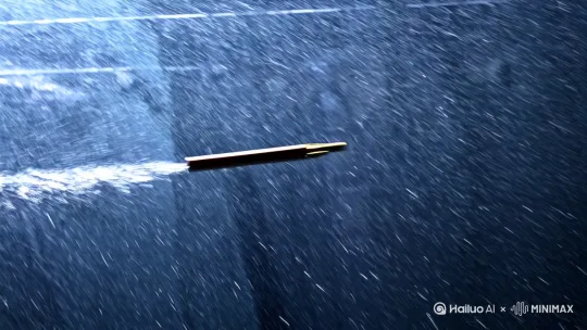 兽性觉醒**  
**镜头**：动态模糊+时间切片  
**画面**：  
- 子弹穿透雨幕的流体力学轨迹（CGI模拟）  
- 拟人豹子兽化右臂的毛发如钢针炸起（毛发动力学渲染）  
- 荧光蓝血珠在慢镜头中折射出实验室全息投影 by Hailuo AI Video Generator