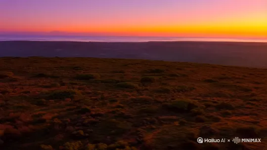 [左移,推进,右摇]s夕阳观景 by Hailuo AI Video Generator