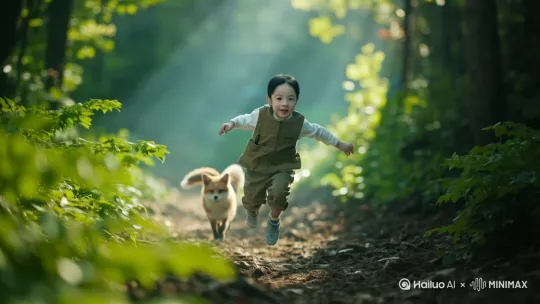 跑着跑，忽然飞上云天，又飞去了太行山，又飞只兴安岭，然后又飞回了大草原 by Hailuo AI Video Generator