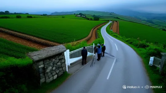 指尖抚过岁月，乡村记忆在长廊苏醒
 
镜头掠过蜿蜒乡路，[飞翔文化]团队背着测量工具叩开村庄大门。画面切换至深夜办公室，设计图上的线条反复修改，只为让每块展板都能接住乡村的故事。
 
晨光里，老匠人握着刻刀，将百年族谱、传统农具的纹理复刻在木质展板；无人机盘旋升空，航拍素材与村民口述的奋斗史，共同构成动态电子屏的珍贵影像。镜头扫过文化长廊，褪色的蓑衣与数字化的非遗剪纸隔空对话，孩童在互动触摸屏前惊喜大笑，老人驻足展板前轻声讲述往事。
 
当文化长廊的灯牌亮起，我们不仅留下了一面墙，更让乡村的根脉，在光影流转中生生不息。 by Hailuo AI Video Generator