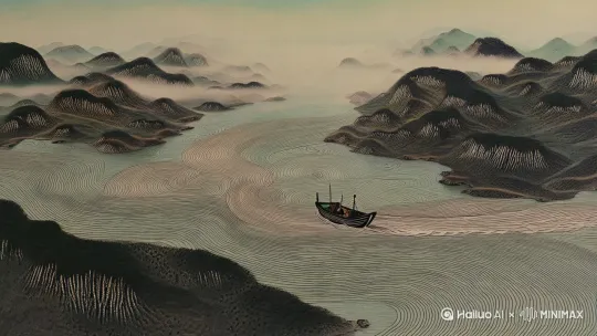 墨染山河寻真趣，尺素为舟，心向远方赴。经文流转皆胜处，一横一竖藏云路。

笔落如霞开霁雾，字字清欢，铺就菩提路。愿将经典传万户，万里山河皆诗赋。 by Hailuo AI Video Generator