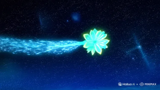把下面这段文字生成视频:
宇宙间有一灵物在飞舞，时而成花，时而成树，时而成飞禽走兽，时而成人，时而成龙…… by Hailuo AI Video Generator