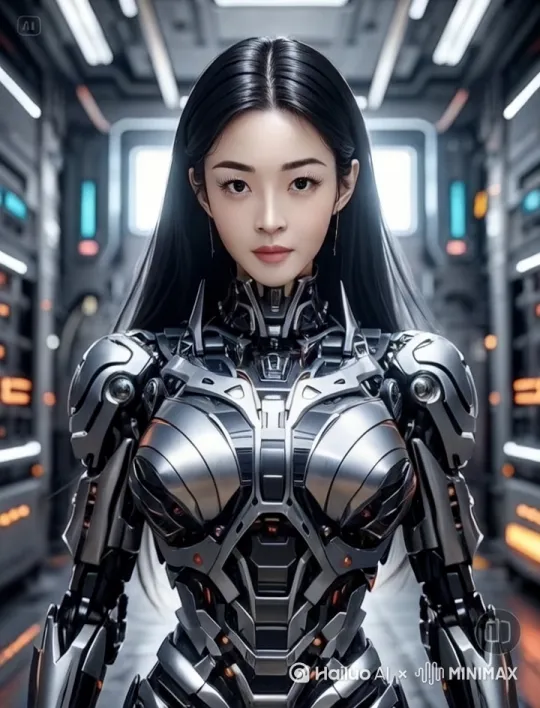 生出她的双脚，呈现全身姿态，并向前走 by Hailuo AI Video Generator