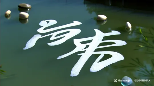 一、分镜脚本（时长约1分钟）

【开场】（5秒）
- 画面：水墨渐染出"命运"二字，碎石落入静止水面
- 音效：空灵风铃+水滴声
- 字幕："命运从不许诺完美"

【转场1】（15秒）
- 镜头：枯枝特写→推远展现枝头新芽（延时摄影）
- 画面穿插：茶农修剪茶树的手部特写
- 字幕："却赐予修心的契机 / 剪枝留根 方见花果繁"

【高潮段落】（20秒）
- 运镜：第一视角逆流划船（实拍+流体动画）
- 叠加画面：油灯在风中摇曳却持续燃烧
- 字幕："逆流而上 自有清流现 / 心灯长明 自有光明来"

【结尾】（20秒）
- 长镜头：茶盏热气升腾→拉远展现整个茶室空镜
- 特效：热气中若隐若现人生百态倒影
- 字幕："人生如茶 不争不抢 / 一盏温热 便是圆满"

二、制作建议

1. 视觉风格：
- 主色调：黛青+茶色（传统中国色）
- 材质运用：宣纸纹理+金箔粒子
- 动态：模仿宋代山水画"三远法"构图

2. 声音设计：
- 背景乐：古琴版《梅花三弄》（降速30%）
- 环境音：适时加入煮水声、鸟鸣、风声
- 人声：考虑邀请有戏曲腔的配音演员

3. 技术亮点：
- 茶汤部分可采用流体模拟
- 文字出场使用活字印刷动画
- 光影变化对应节气色彩（结尾用秋分色调 by Hailuo AI Video Generator