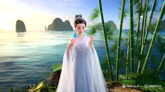 莲花仙子默默情，
兰心慧质美玉亲；
英姿爽朗金刚志，
佛佑吾愿天下成！

椰风海韵竹清波，
人生志酬无蹉跎!
岛屿故地缘梦女，
奋搏新愿伴婀娜!!

———国务巡察部长亲题主任黄选彩调研电中央纪委领导依法治国督察智囊手机暨南方(海南国际自贸港等等）安全调研工作组执行主任、国务调研巡察部长亲题主任黄选彩、人民日报人民网《网络舆情》内参、人民日报《国际金融报—人民网》湖南工作站副总编最高人民检察院《经济与法》南方督察副主任黄选彩，蛇年初夏海南国际自贸港项目开发合作工作有感随思即笔[右摇,变焦推进][跟随] by Hailuo AI Video Generator