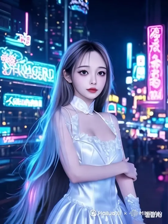 美女眨眼睛，撩头发，人物表情自然，动作流畅，呼吸均匀，向右行走，[右移,跟随]超高清4K，性感，妩媚，浪漫 by Hailuo AI Video Generator
