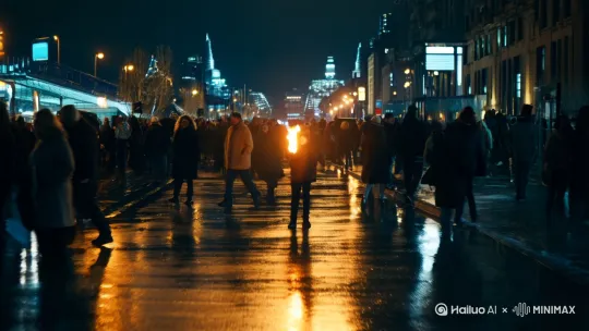 1. 这个世界或许喧嚣而孤独，但一句不经意的“加油”，就像寒夜中突然亮起的一盏灯，让陌生人间的善意，有了跨越山海的温度。 by Hailuo AI Video Generator