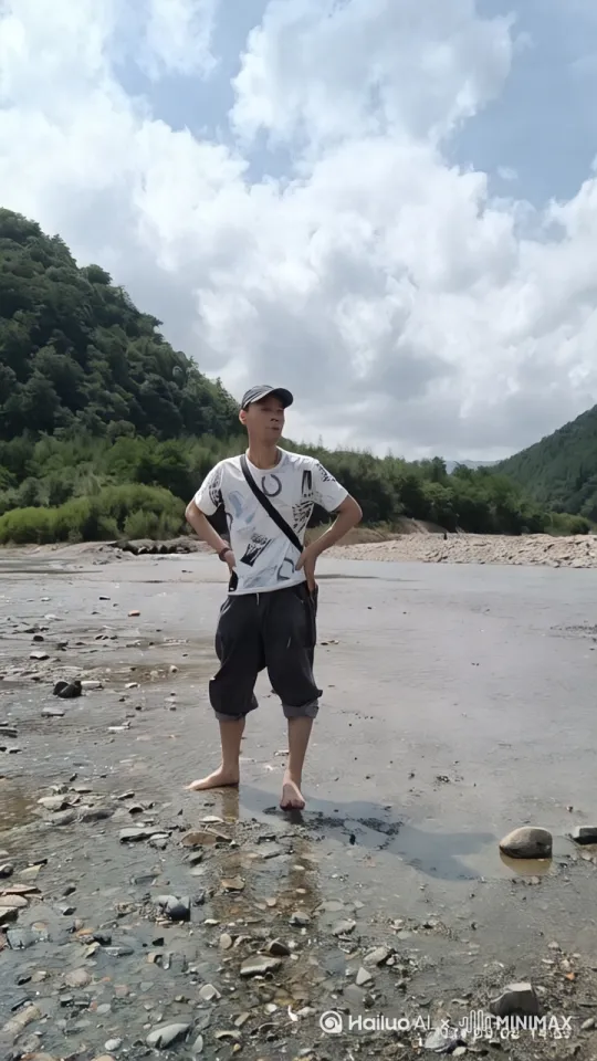 从右边走来一只老虎卧在人物身旁，人物一只手扶摸老虎头部，人物另一只手扶摸老虎身上，[左移,右摇,跟随]最后骑上老虎，老虎站起。[变焦推进] by Hailuo AI Video Generator
