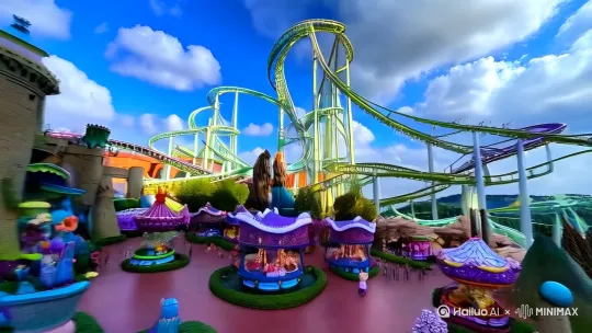 🎢 **大连海昌发现王国——梦幻冒险之旅！**

踏入奇幻国度，体验心跳加速的刺激！从惊险的过山车到梦幻的旋转木马，从神秘的探险岛到欢乐的剧场表演，这里是全家欢乐的源泉！🎠🎇

**必玩亮点：**
- **雷霆战车**：感受风驰电掣的速度与激情！
- **神秘沙漠**：探索古老文明的秘密宝藏！
- **梦幻城堡**：与童话角色共舞，留下美好瞬间！

快来发现王国，开启你的奇幻冒险！🎡✨

**立即购票，开启难忘旅程！** by Hailuo AI Video Generator