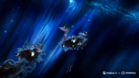 在宇宙深处，有一个神秘种族，他们拥有判断因果的能力，宇宙中有一股黑暗力量一直要消灭他们，这个种族首领决定在宇宙中创造了一个时空，他们又创造出地球放入这个时空，他们这个种族的新生族人会被放入地球进行历练，并改造地球成为这个种族第二家园 by Hailuo AI Video Generator