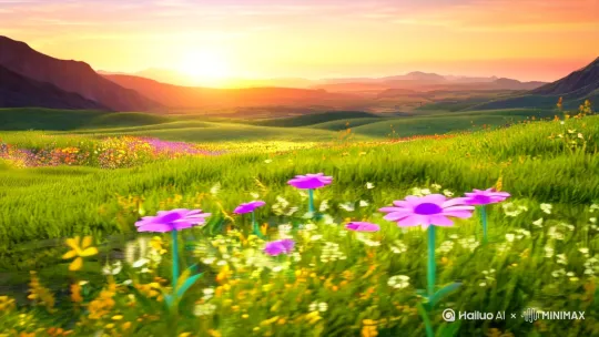 ---
**1. 开场空镜（3秒）**
- **画面**：落日下的草原全景（低角度仰拍，带出野花前景）
- **运镜**：缓慢横移，展现远山轮廓
- **音效**：风声+隐约虫鸣
- **字幕**：「夏天的约定...」（手写字体）

**2. 猫咪登场（5秒）**
- **画面**：橘猫从右侧入画（特写爪子在草丛中拨动）
- **运镜**：跟踪镜头跟随猫背移动，露出背后草原
- **特效**：在猫耳朵尖加轻微抖动特效（突出警觉感）

**3. 蝴蝶出现（4秒）**
- **画面**：逆光视角，蝴蝶从左上角飘入（用蒲公英絮做动态跟踪点）
- **运镜**：快速推近到猫咪瞳孔放大瞬间
- **音效**："叮！"的音效+突然停顿的背景音乐

**4. 追逐戏（8秒）**
- **剪辑节奏**：快切3个镜头（建议0.5秒/个）：
  1. 猫扑空（草地飞起花瓣）
  2. 蝴蝶绕圈（无人机俯拍）
  3. 猫急刹车（后腿打滑特写）
- **特效**：慢动作+猫毛动态模糊

**5. 结局反转（5秒）**
- **画面**：猫咪突然看镜头（第四面墙打破）
- **运镜**：急速变焦，背景虚化成光斑
- **字幕**：「人类！你看到了对吧？」（气泡对话框）

**6. 彩蛋（片尾3秒）**
- **画面**：拍摄花絮镜头（用手机拍猫的真人手入画）
- **标签**：#田园喵星人 #治愈系慢生活

--- by Hailuo AI Video Generator