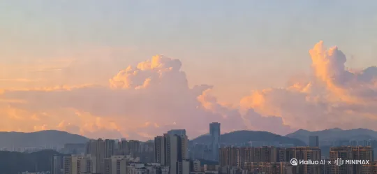 [推出,上升,下摇]延延时摄影，云在流动。 by Hailuo AI Video Generator