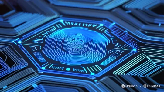 主题​​：未来科技芯片激活流程（Futuristic Chip Activation Process）

​​场景描述 Scene Description​​
​​核心镜头​​：
特写一枚银色金属芯片槽位（Microscopic view of a metallic chip socket），表面有流动的蓝色数据纹路，槽位周围环绕发光的几何电路网格（glowing geometric circuit grids）。
高性能芯片（Sleek black high-performance chip）以机械臂精准贴合槽位，接触瞬间迸发金色电弧（golden electrical sparks），伴随轻微机械音效（subtle mechanical sound effects）。
​​信号动态​​：
芯片激活后，从底部发射​​高亮蓝光脉冲​​（bright blue light pulses），以放射状扩散至周围电路，形成动态数据流（dynamic data streams）。
电路反馈中等亮度橙色光波（medium-bright orange light waves），与蓝光交织成网状光晕（holographic reticulated aura），伴随粒子光效（particle light effects）。
​​背景与氛围​​：
深空背景中悬浮未来城市剪影（futuristic city silhouette in deep space），芯片周围环绕全息界面（holographic interfaces）显示实时数据流（real-time data streams）。
镜头视角动态切换：从芯片特写→拉远展示电路板全貌→俯视角度观察信号网络（top-down view of signal networks）。
​​视觉风格 Visual Style​​
​​色调​​：冷色调为主（钴蓝+银灰），信号光对比强烈（高亮蓝 vs 暖调橙）。
​​特效​​：
​​动态光效​​：信号传输时加入“光子拖尾”（photon trails）和“扫描线”（scan lines）。
​​材质细节​​：芯片表面为磨砂金属质感（matte metallic texture），电路网格半透明（semi-transparent grids）。
​​速度感​​：信号脉冲采用“快切帧+动态模糊”（fast-frame transitions + motion blur）。 by Hailuo AI Video Generator