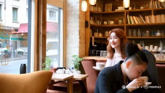 《咖啡店里的邂逅》
在繁华都市的一隅，有一家名为“时光角落”的咖啡店。这家店装修温馨，咖啡香浓，是小雅在忙碌工作之余最爱的休憩之地。 by Hailuo AI Video Generator