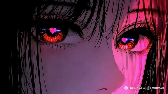女孩睁眼，wink，微笑，发丝轻轻扬起，镜头逐渐清晰 by Hailuo AI Video Generator