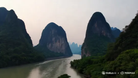 捍门：两山对峙于水口，河流从中间流出，若两山有如狮如象之形，即为狮象捍门。
凡是水口城门，一层或者两层，其内也有融结王侯，后妃，宰相，状元之贵。如果捍门之外又有罗星，尤为奇特。静云：捍门之外有罗星，便作公候山水断。
2、华表：两山对峙于水口，山势高耸卓立为华表。凡是华表山耸立的水口，其内必结大地。
3、禽星（兽星）：禽星与捍门相同，是水口两岸的山。形状像狮，象，龟，蛇等动物。俗称狮象把水口，龟蛇把水口，水口内多结县城，乡镇或者富贵之地。
4、罗星：是指水口外或水口中，置于水中，分开水流的小山头、沙洲或巨石。俗云:一个罗星抵万山。可以表明罗星在风水上的重要性。罗星的形状以方印，圆印，珠，鱼袋，玉龟文星，金箱，玉笏等为贵秀，石为贵，土又次之。
5、北辰：高大石山，尊严挺立，独高于众，正当水口。水从两边流出，为中流砥柱，称为北辰星。凡是此星镇守水口，内必结王侯之地。或者多出总统主席之类的大人物。
罗星与北辰不同之处在于低小者为罗星，高大者为北辰。而北辰与捍门之不同，在于捍门是罗城上生作水口，两山对峙，水从中出。北辰是罗城下生出水中，水从两旁走，如军塞，镇住流神，使水不能直冲而去。 by Hailuo AI Video Generator