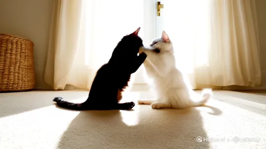 生成两只小猫在打架 by Hailuo AI Video Generator