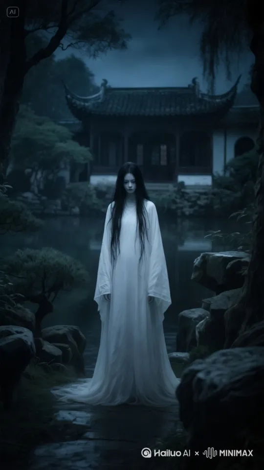 女鬼对着镜头飘飞过来 by Hailuo AI Video Generator