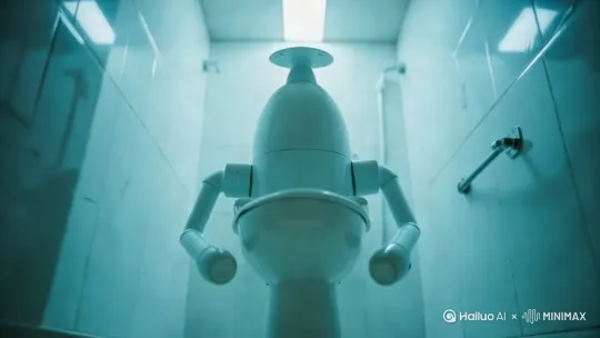 从里面冒出个人头 by Hailuo AI Video Generator