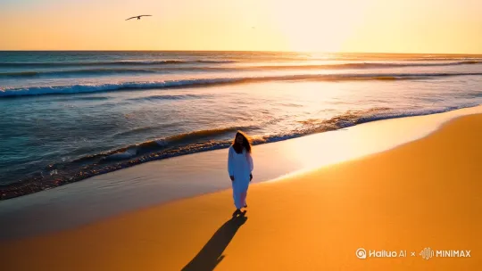 海滩丽影 by Hailuo AI Video Generator