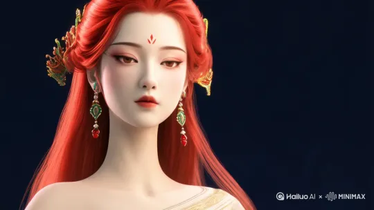 从镜头近景到全景，美女在宇宙太空中起舞，旋转，飞行，穿梭在宇宙各大行星中翩翩起舞，神采奕奕 by Hailuo AI Video Generator