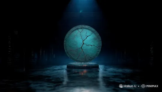 青铜镜上的裂纹呈现闪电状分叉，裂缝中渗出放射性白光， 镜头向青铜镜主体缓慢平移前推，镜面破碎的同时，画面变成一团白色的光芒，中国古风二次元风格。 by Hailuo AI Video Generator