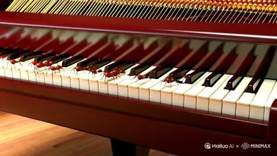 蚂蚁弹琴 by Hailuo AI Video Generator