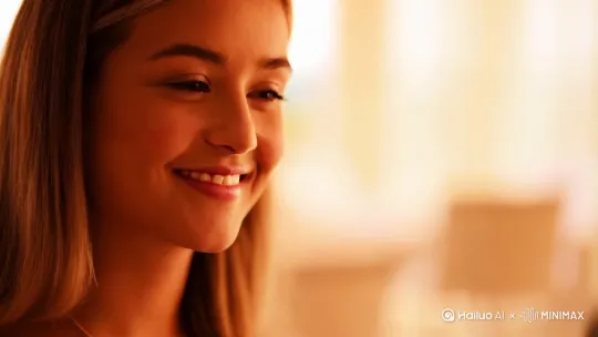 A close-up shot: My girlfriend, with a warm and loving expression, slowly walks towards me. The camera smoothly tracks her movement, showing her gentle approach. She then leans in and gives me a tender kiss. The scene is filled with soft, warm lighting, creating a romantic and intimate atmosphere. The focus is on her face and the act of kissing, with a shallow depth of field to blur the background slightly.   My first view. by Hailuo AI Video Generator