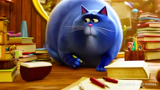 一只蓝色的很胖的猫拿起笔来写作业
[右移,跟随] by Hailuo AI Video Generator