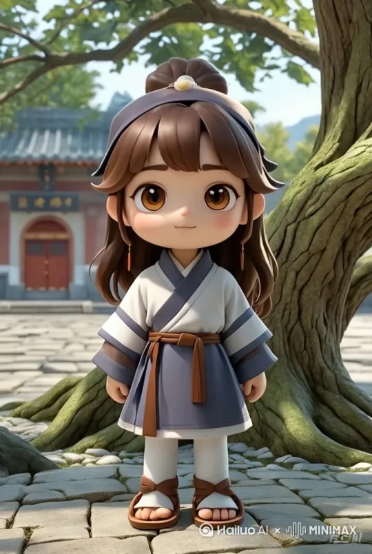 女孩向前走，镜头保持平移 by Hailuo AI Video Generator