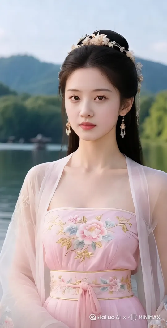 [左摇,变焦推进] 妩媚动人，媚眼连连，手摸头， by Hailuo AI Video Generator