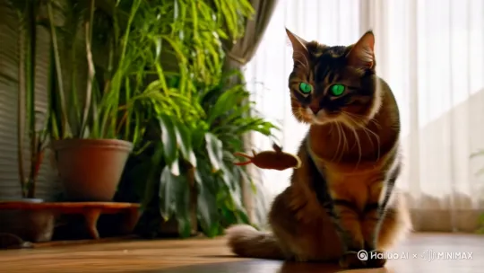 搞笑猫 by Hailuo AI Video Generator