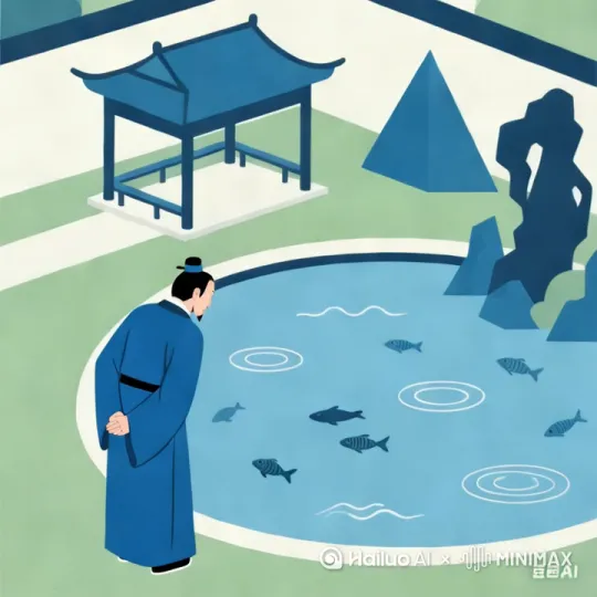 水流动，鱼游动 by Hailuo AI Video Generator