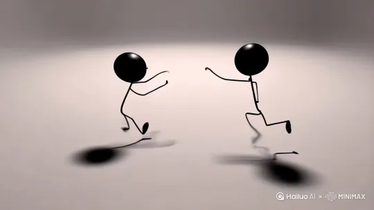 话画两个火柴人打斗的视频，要求双方动作非常敏捷，视角可从多个视角观看 by Hailuo AI Video Generator