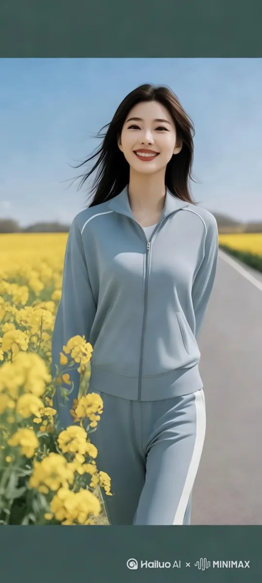 美女美女在花丛中跳一段摩托舞高级运镜，四肢清楚[推出,上升,下摇] by Hailuo AI Video Generator