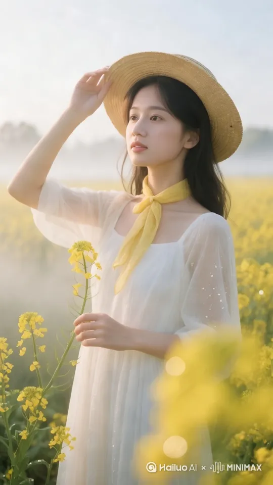 无人机视角，图中女子原地起飞，俯卧姿势向左飞行，越飞越高，身体完全伸展，双臂向两侧伸展，双腿略微分开，头部向前，捕捉平滑水平飞行的感觉。衣服随风摇摆，相机从略高位置的俯视角度紧密跟踪从左后方向右后方移动，保持对俯卧姿势的持续视角，随着角色迅速穿越场景。环境是动态的，快速变化，下面有茂密的森林，不断往后掠过的山丘，远处高悬太阳，运动模糊和光迹增强了速度感和流畅性。快速移动。8k超真实电影感徕卡镜头高清逼真
首帧视频3.09:16 by Hailuo AI Video Generator