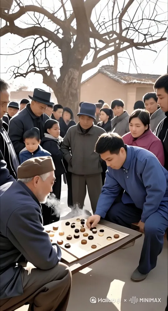 镜头移动，动态跟随，展现一个史诗般的激烈打斗场面。两个人正在进行惊心动魄的中国功夫对决，身形矫健，步伐灵活，每一个动作都充满力量与技巧。一人率先发动攻击，以迅雷不及掩耳之势踢出一记凌厉的侧踢，另一人迅速后仰躲避，紧接着回击一套连贯的拳法，拳风呼啸。他们的招式刚柔并济，时而是刚猛的直拳，时而是柔美的转身回旋踢。身影交错之间，地面的尘土飞扬而起，镜头动态跟随，从不同角度展现他们激烈的交锋，周围的人拍手叫好。 by Hailuo AI Video Generator