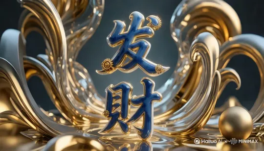 字体在地面上旋转 两侧的物体流动 by Hailuo AI Video Generator