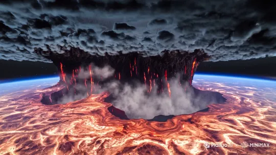 《地球200万年暴雨传奇：从洪荒到生命爆炸的惊天蜕变》
 
2.33亿年前的地球，天空被永不消散的乌云笼罩，豆大的雨滴砸穿熔岩地表，江河湖海沸腾着蒸汽，这场持续200万年的超级暴雨，正用液态的力量重塑整个星球的命运。当第一滴雨落在泛大陆中央时，没人料到这竟是生命演化史上最疯狂的转折点——一场改写地球剧本的“湿婆之舞”，即将拉开序幕；
 
是谁捅破了宇宙的“天漏”？
 故事始于三叠纪中期的“末日火山”，当时盘古超大陆正在撕裂，大西洋中脊的岩浆如末日之河般喷涌，持续500万年的火山活动释放出10¹⁶吨二氧化碳，相当于现代全球每年碳排放的20万倍。这导致大气温室效应失控，平均气温飙升6℃，赤道海域水温突破40℃，海水蒸发量暴增300%。
 
但真正引发暴雨的，是地球碳循环的“死亡循环”：
 
高温使大气对流层顶上升至20公里，水蒸气突破传统“冷冻层”，在平流层被紫外线分解为氢和氧，氢逃逸至太空，氧与甲烷反应，彻底摧毁了地球的“天然空调”；

泛大陆分裂形成的特提斯洋，催生了覆盖半个地球的超级季风系统，暖湿气流以每小时200公里的速度横扫大陆，在地形抬升下形成持续降雨带，南美洲中部的年降雨量达到现代亚马逊的10倍；

火山活动同时释放大量磷和铁，随雨水注入海洋，引发全球范围的藻类爆发。光合作用消耗二氧化碳的速度，逐渐追上火山喷发的速度，这场暴雨才迎来终结的曙光。
 
生命如何在暴雨中涅槃？
 当雨水穿透2000米厚的火山灰层时，一场颠覆性的生态革命正在上演：
 
统治地球2亿年的针叶树、苏铁，在酸性雨水和泥石流中大片死亡，全球森林覆盖率从60%暴跌至20%；

能在贫瘠火山土中快速扎根的真蕨类植物，以每周10厘米的速度扩张，形成覆盖赤道的“蕨类地毯”，光合作用效率提升5倍，为大气注入新的氧气；

暴雨催生的淡水沼泽中，最早的开花植物祖先——辽宁古果的胚胎正在淤泥中孕育，它们将在1亿年后接管地球；

持续湿润的环境让蝾螈类生物体长突破2米，皮肤呼吸效率提升3倍，成为淡水生态系统的顶级掠食者；
原本生活在高地的小型爬行动物（如兔鳄），因暴雨被迫向海拔更高的山区迁徙，直立行走的体态和高效呼吸系统被自然选择保留——这些特征后来成为恐龙称霸的关键！

面对巨型两栖动物的威胁，哺乳动物的祖先——三尖叉齿兽学会了夜间活动，体温调节能力提升，在暴雨的阴影中埋下了逆袭的火种；
 
200万年的暴雨滴穿生命的枷锁！
 这场史诗级降雨的真正魔力，在于为生命演化打开了三重枷锁：
 
1. 暴雨切割出全球30%的大陆架，浅海面积扩大5倍，为珊瑚礁和贝类的爆发式演化提供舞台，现代海洋生态系统的雏形悄然形成；

2. 蕨类植物创造的富氧环境（大气氧含量从15%升至19%），让昆虫突破体型限制——巨脉蜻蜓翼展达到70厘米，成为最早的空中霸主；

3. 茂密的蕨类森林中，树栖动物开始演化出更强的视觉和抓握能力；
这些看似微不足道的适应，在1.8亿年后将孕育出灵长类的祖先——普尔加托里猴，它们的后代将在雨林冠层中，完成从树栖到直立行走的飞跃；
 
当最后一滴雨落在盘古大陆分裂的伤口上时，地球已从死气沉沉的“火山星球”，蜕变为充满生机的“蓝色行星”，但历史的吊诡之处在于：这场暴雨杀死了70%的陆生脊椎动物，却为6600万年后的哺乳动物崛起，留下了最珍贵的生态位空白——就像恐龙的灭绝为人类让路一样，大自然的淘汰与馈赠，永远带着残酷的温柔！
 
站在现代文明的暴雨中，我们凝视着亚马逊河每秒20万立方米的流量，突然惊觉：2.3亿年前那场改变地球的雨，或许从未真正停止，当人类以每天2000万吨的速度向大气注入二氧化碳时，历史是否正在重复？下一场持续百万年的暴雨，会是自然的复仇，还是新生命纪元的序言？而我们，又将在这场宇宙级的雨水中，扮演怎样的角色？ by Hailuo AI Video Generator
