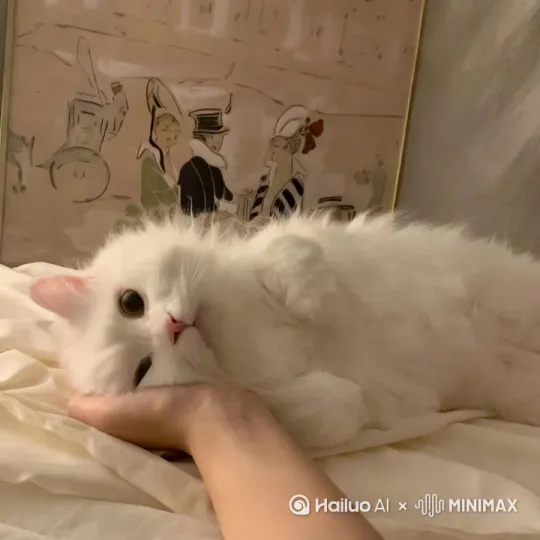 猫咪 缓慢站起，用可怜的 眼神望着主人 ，镜头放大猫咪侧脸，猫咪又用决然 的眼神准备跳跃这离开，却又依依不舍的 回头，窗外电闪雷鸣，大雨倾盆，猫咪跳进夜色中 by Hailuo AI Video Generator