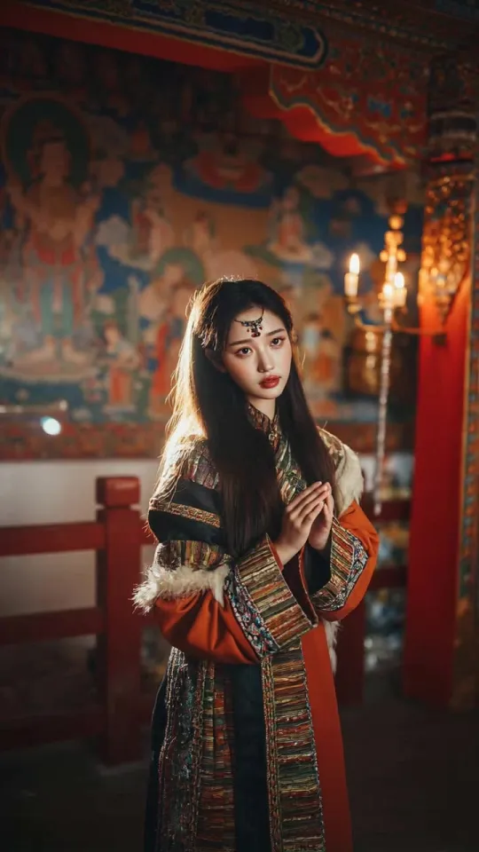 上传面部参考图，生成藏族风视频写真 by Hailuo AI Video Generator