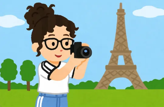 输入旅行地并上传人物照片生成irasutoya风格旅行vlog by Hailuo AI Video Generator