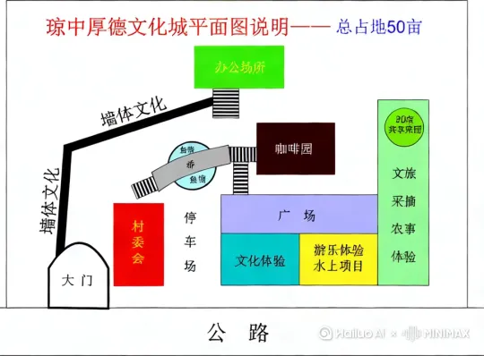 厚德文化城：乡村幸福乐园的典范

在乡村的广袤大地上，厚德文化城宛如一颗璀璨的明珠，以其独特的魅力吸引着周边五个自然村的村民和学生家长。这里是一个集娱乐、休闲、教育于一体的综合性乐园，为乡村生活注入了新的活力与色彩。

走进厚德文化城，首先映入眼帘的是那充满欢声笑语的水上乐园。炎炎夏日，孩子们在清澈的水池中尽情嬉戏，或是在滑梯上感受速度与激情的碰撞，家长们则在一旁安心地陪伴，享受着这难得的亲子时光。水上乐园不仅为村民提供了消暑的好去处，更成为了增进邻里关系、促进家庭和谐的重要场所。

采摘园里，四季瓜果飘香。村民们可以亲手采摘新鲜的水果和蔬菜，体验收获的喜悦。这种亲近自然、回归田园的活动，让人们在忙碌的生活中找到了一丝宁静与放松。同时，采摘园也为当地农产品的销售提供了新的渠道，带动了乡村经济的发展。

钓鱼区更是宁静致远，碧波荡漾。村民们手持鱼竿，静静坐在岸边，享受着垂钓的乐趣。这不仅是一种休闲活动，更是一种修身养性的过程。在这里，人们可以暂时忘却生活的烦恼，沉浸在大自然的怀抱中，感受内心的宁静与平和。

购物区则汇聚了各种生活用品和特色商品。村民们无需远行，就能在这里满足日常购物需求，享受到便捷的购物体验。琳琅满目的商品不仅丰富了村民的生活，也促进了乡村商业的繁荣。

而国学讲座更是厚德文化城的一大亮点。这里定期邀请国学专家，为村民和学生家长讲解传统文化经典，传播国学智慧。从《论语》的道德修养，到《孙子兵法》的智慧谋略，村民们在聆听中汲取知识，提升自身的文化素养和道德水平。国学讲座不仅丰富了村民的精神世界，也为乡村文化建设注入了深厚的文化底蕴。

厚德文化城的建设，其目的就是为了给五个自然村的村民和学生家长打造一个寓教于乐、幸福快乐的家园。在这里，人们可以在娱乐中学习，在休闲中成长，不断提升自身的文明素质。它不仅为乡村居民提供了一个丰富多彩的生活空间，更在促进社区文化建设、推动乡村发展方面做出了积极的贡献。厚德文化城，正以其独特的方式，书写着乡村幸福生活的美好篇章，成为乡村建设中一道亮丽的风景线。 by Hailuo AI Video Generator
